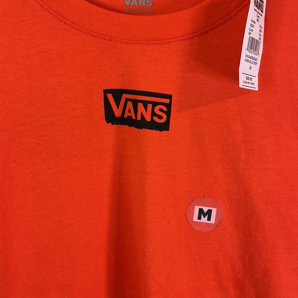 VANS Orange Cropped Graphic Shirt - Picture 2 of 7